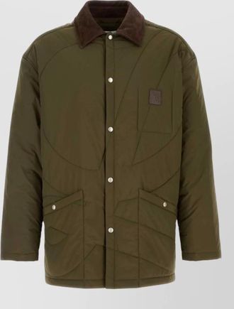 Loewe quilted polyester jacket collar detail pockets