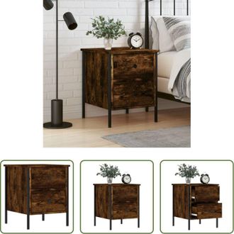vidaXL Comodino industriale - Comodino Rovere Fumo 40x42x50 cm Legno Multistrato