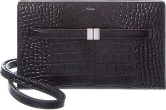 Toteme Toteme Croc-Embossed Leather Crossbody