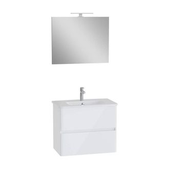 Vitra Mobile Bagno mia Round Plus Base Cm. 75 X 44,5 X 62,5 - Bianco Lucido