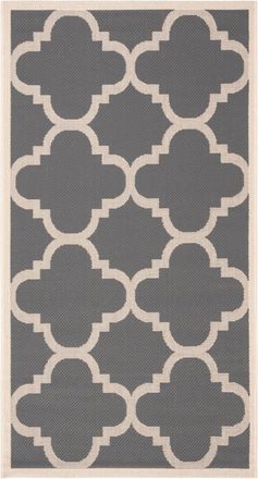 Safavieh Alfombra enrejado de polipropileno gris/beige, 122 x 170 cm