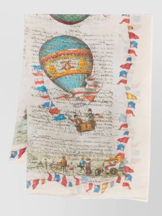 Faliero Sarti balloon motif silk blend stole