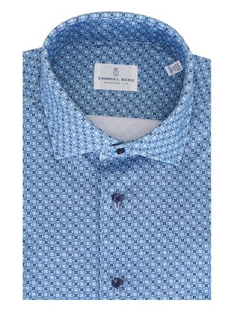 Emanuel Berg Camicia con stampa geometrica - Blu