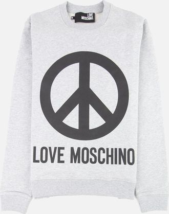 Love Moschino Mens Love Moschino Grey Peace Sign Jumper - Size: 44