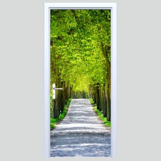 OEM Adhesivo De Tela Para Puerta - Camino Entre &Aacute;rboles 104pd