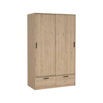 Dmora Dmora - Armario 2 Puertas Kammuri, Muebles De Dormitorio, Vestidor, Armario De Ropa, 121x60 H200 Cm, Roble