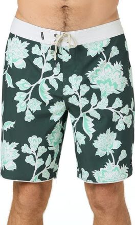 O'Neill Hyperfreak Mysto Scallop Board Shorts in Hunter Green at Nordstrom, Size 31