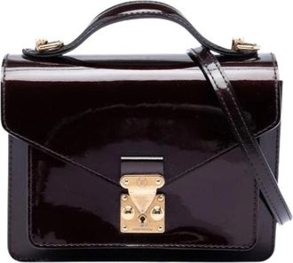 Louis Vuitton Pre-owned Monceau - Dames - Vintage Handtas - Paars - ONE Size - Leer - Vintage