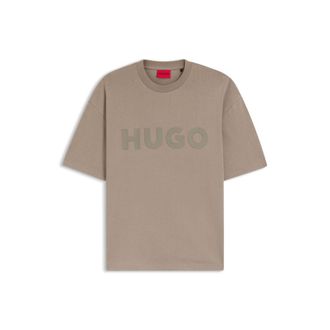 HUGO BOSS Oversized-fit cotton T-shirt with reflective logo