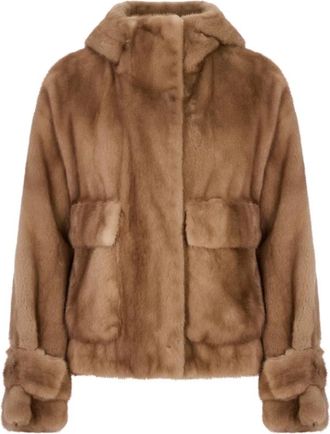BLANCHA Jacket - Dames - Jassen - Bruin - S - Leer - Jassen