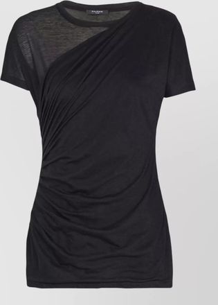 Balmain cotton draped t-shirt