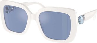 Swarovski SK6001F Asian Fit 100355 Womens Sunglasses White Size 55