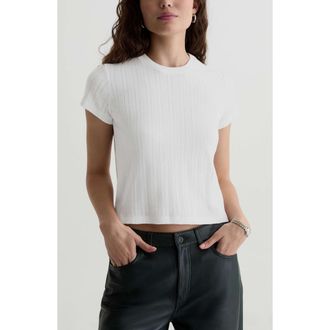 AG - Adriano Goldschmied Sadie Crewneck Top in Powder at Nordstrom, Size X-Small