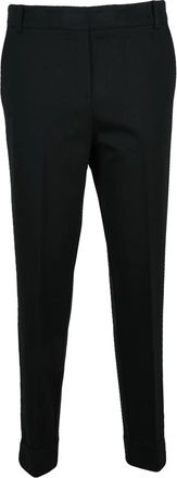 Kiltie Tapered Leg Stretch Trousers with Zip Closure and Side Pockets