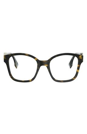 Fendi FF Diamonds 52mm Square Optical Glasses in Dark Havana at Nordstrom