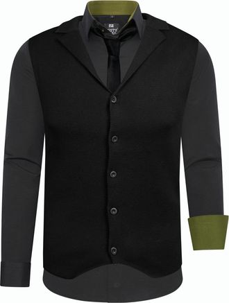 Rusty Neal Set van 3 overhemden met vest en stropdas