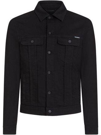 Dolce & Gabbana button-up denim jacket - men - Cotton/Elastane - 44 - Black