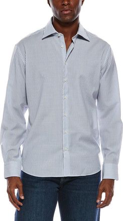 Eterna Fine Wool Stripe Modern Fit Shirt
