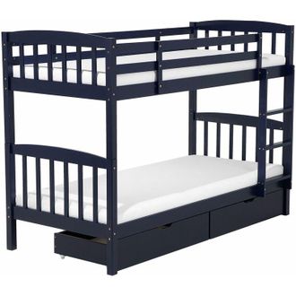 Beliani Beliani - Letto a Castello 90 x 200 cm in Legno Blu Scuro con Cassettiera Revin