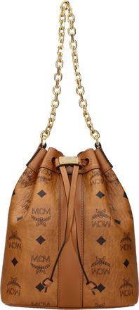 MCM Mcm Donnes Borse In Tessuto Marrone E Cognac