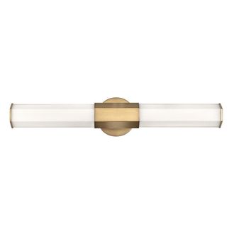 Netlighting Hinkley Facet Integrated LED Bathroom Wall Lamp Heritage Brass 3000K IP44 in Yellow