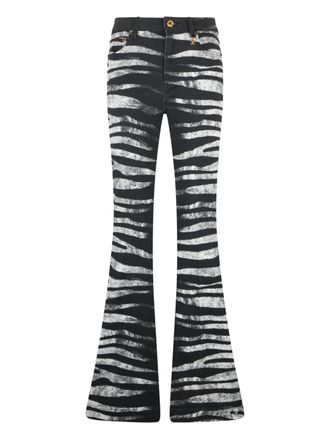 Roberto Cavalli zebra-print jeans - women - Spandex/Elastane/Cotton/Polyester/Cotton - 38 - Black