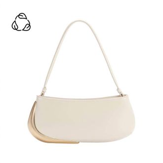 Melie Bianco Womens Sade Recycled Vegan Leather Shoulder Bag In Ivory
