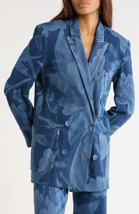 Diane Von F&uuml;rstenberg Blair Floral Print Jacket in Dancing Rose Giant Tonal at Nordstrom Rack, Size Medium