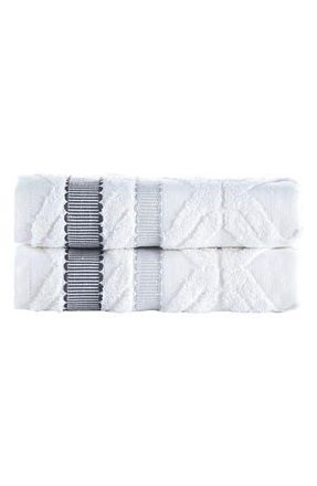 Brooks Brothers 2-Piece Large Square Towel Set in White at Nordstrom Rack, Size Bath Towel