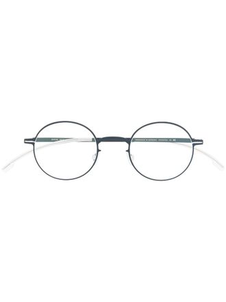 Mykita matte-finish round-frame glasses - unisex - stainless steel - 41 - Grey