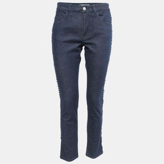 See By Chlo&eacute; See by Chloe Indigo Blue Denim Lace Trimmed Jeans S Waist 27