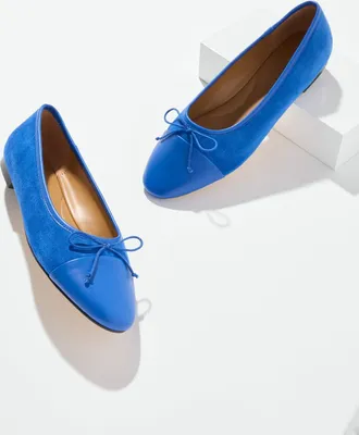 Talbots Ansly Suede Ballet Flats - Blue Majesty - 10 1/2 M Talbots