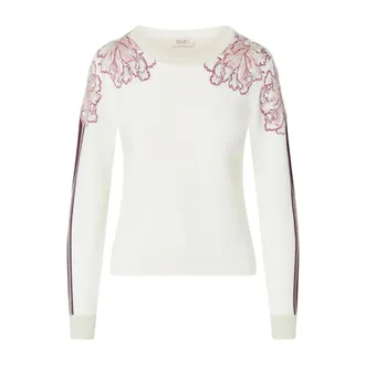 Liu Jo Dames, Truien, Wit, Maat: XL Viscose