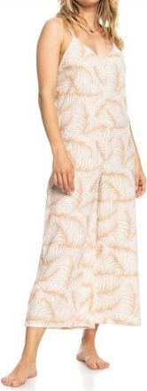 Roxy Close To You Jumpsuit In Toast S Palm Tree