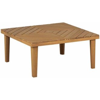 Beliani Tavolino da esterno legno di accacia 70 x 70 cm in legno chiaro baratti