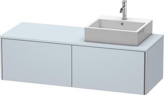 Duravit Mueble De Pared Duravit Xsquare 140.0 X 54.8 Cm, 2 Cajones, Color (frente/cuerpo): Laca De Seda Azul Claro Mate - Xs4903r9797