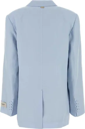 Agnona Womens Breasted Blazer Blue Blazers