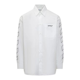 Off-white Heren, Overhemden, Wit, Maat: M