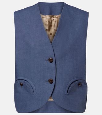 Blaz&eacute; Milano Blaz&eacute; Milano Gilet Gliss in lino