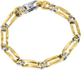 Pompeii3 Mens Link 14k Gold (28gram) or Platinum (45gram) 7.5mm Bracelet 8.5