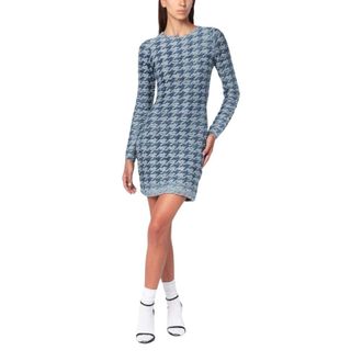 Diesel Knitted Dresses, female, Blue, Size: S Short Womens Dress