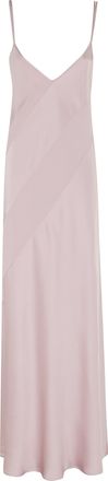 Antonelli Pink Luna Deep V-Neck Acetate-Blend Long Dress