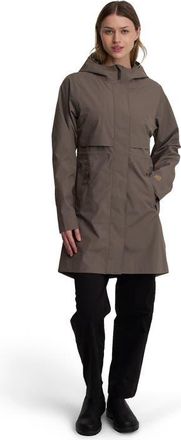 tentree Nimbus Long Rain Jacket in Timber at Nordstrom, Size X-Small