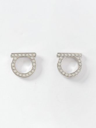 Ferragamo Orecchini Gancini Ferragamo in ottone con strass incastonati