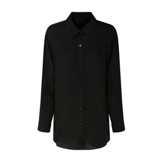 Givenchy Dames, Blouses & Shirts, Zwart, Maat: 2XS Zijde