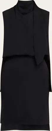 Brandon Maxwell Noa Sleeveless Blouson Dress