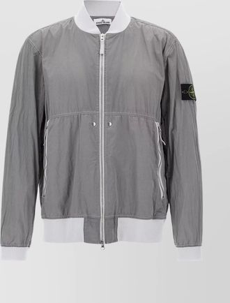Stone Island ribbed collar cuffs hem bomber