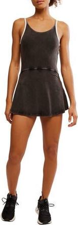 Free People FP Movement Hot Shot Stretch Cotton Skortsie in Black at Nordstrom Rack, Size X-Small