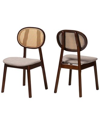Baxton Studio Set Of 2 Darrion Mid-Century Modern Dining Chairs