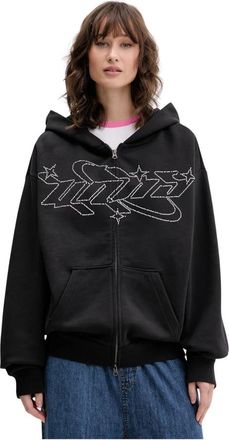 Vans Y2K Star Zip Hoodie - Dames - Vesten met rits - Zwart - XS - Katoen - Hoodies & sweatvesten